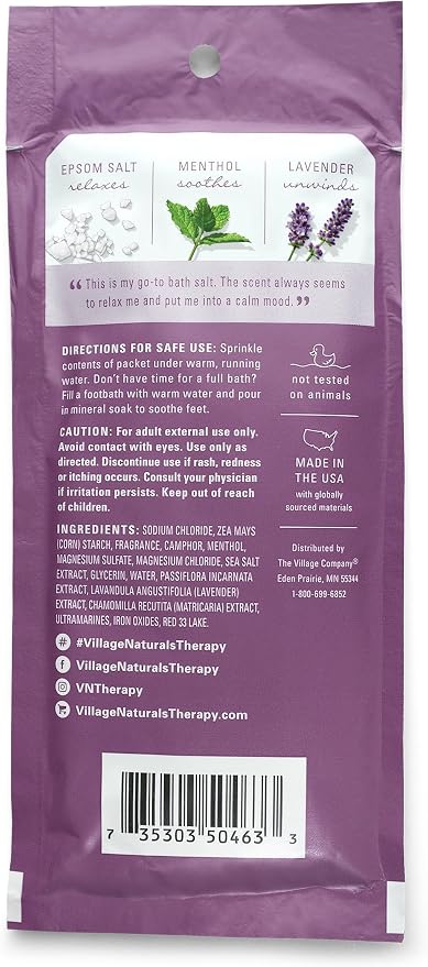 Village Naturals Therapy Nighttime Concentrated Mineral Bath Soak, Lavender - Image 7