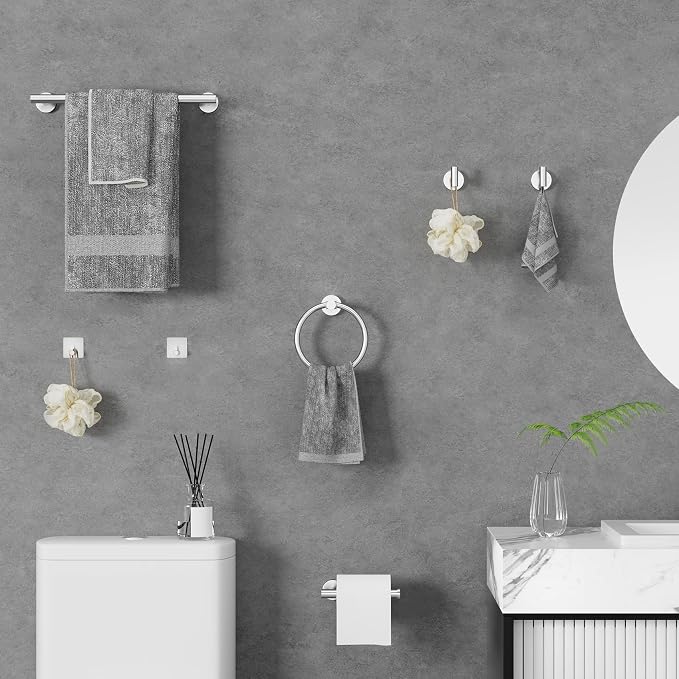 Bathroom Hardware Towel Bar Set -Brushed Nickel Bathroom Accessories Set - Image 7