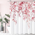 Gibelle Pink Eucalyptus Shower Curtain, Watercolor Plant Leaves by Gibelle