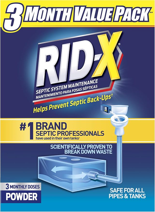 Rid-X Septic Treatment 3 Month Supply Powder, 29.4 Ounce by Rid-XSepticSystemTreatment