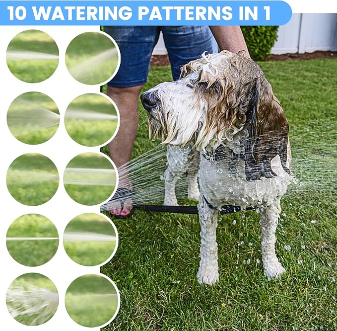 Dog Washing Hose Attachment, 10-in-1 Soap Sprayer Moden Garden Hose Nozzle - Image 4