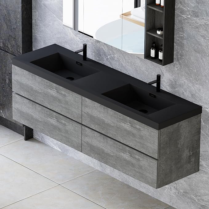 Floating Vanity Bathroom, 72 Inch Bathroom Vanity - Image 8
