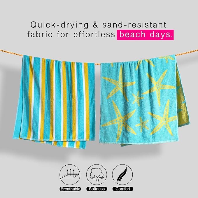 CASA COPENHAGEN Miami Bath Towels Designed in Denmark Rough and Tough, Quick Dry - Image 3