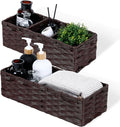 DULLEMELO Toilet Paper Basket for Organizing, Plastic Wicker Bathroom Baskets by DULLEMELO