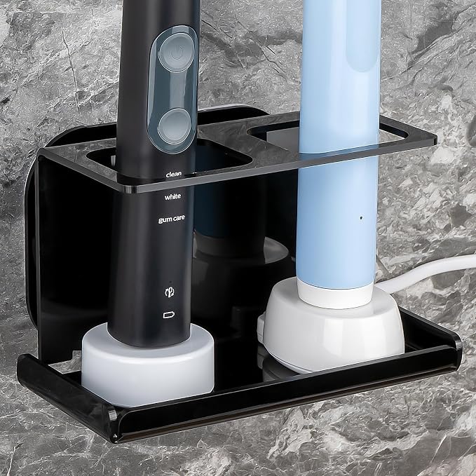 Electric Toothbrush Holder Wall Mounted, Electric Toothbrush Cord Organizer by LUEXBOX
