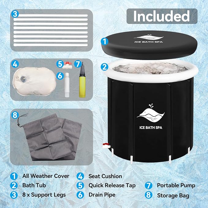 BDL Ice Bath Tub for Athletes, Extra Large Portable Freestanding Bathtub 105 - Image 5