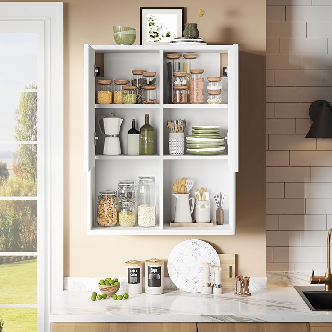 Bathroom Wall Cabinet, Over The Toilet Storage Cabinet, Curved Laundry Cabinet - Image 5