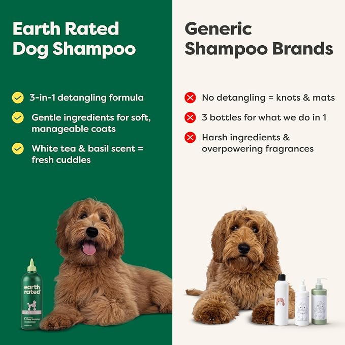 Earth Rated Hypoallergenic 3-in-1 Detangle Dog & Puppy Shampoo & Conditioner - Image 5