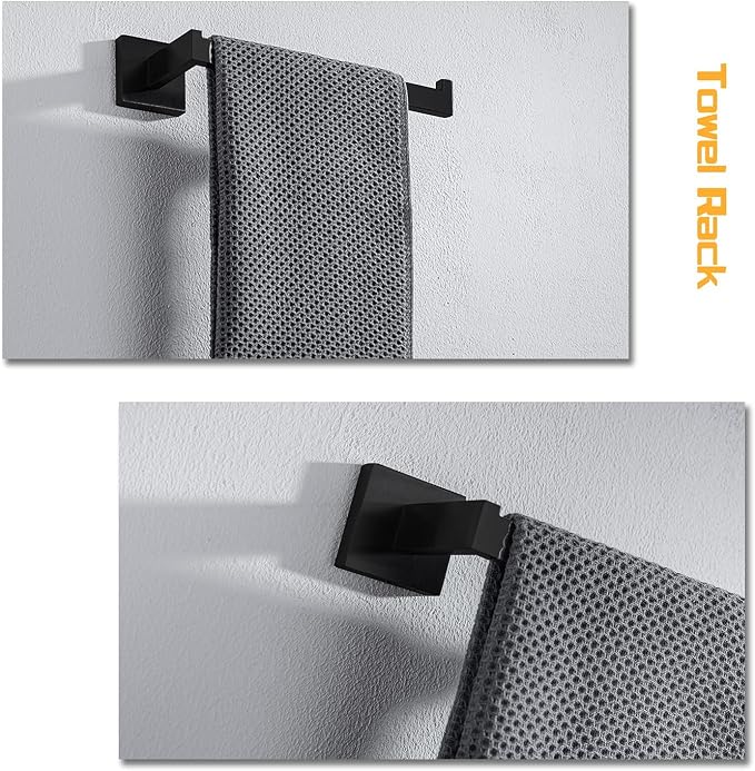 4-Piece Bathroom Hardware Set, Towel Rack Towel Bar Towel Holder Toilet Paper - Image 3