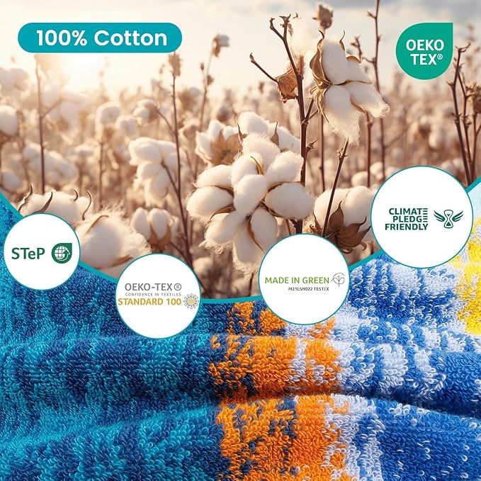 SEMAXE 18-Pack Bath Towel Set Include 6 Bath Towels, 6 Hand Towels, 6 Wash - Image 4
