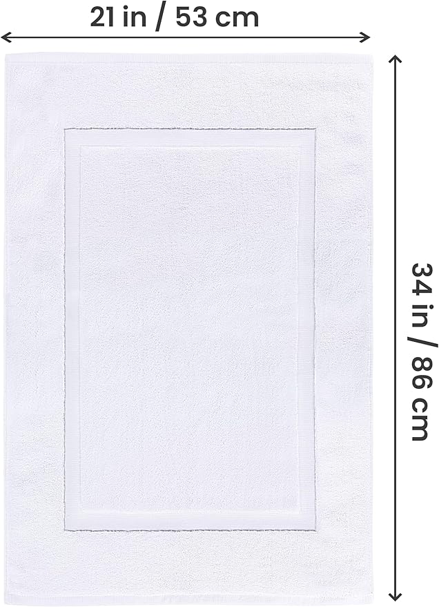 Utopia Towels Cotton Banded Rug, Bath Mats, Not a Bathroom Rug, 21 by 34 Inches - Image 3