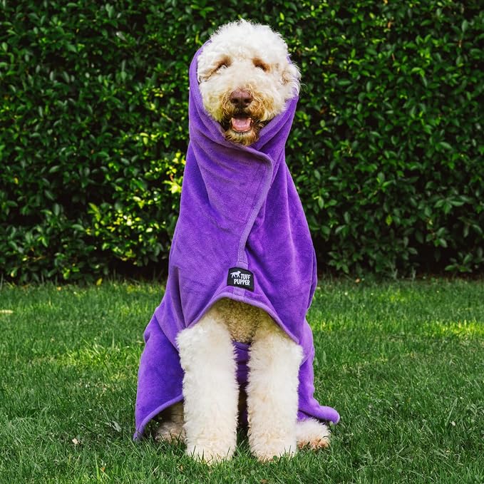Tuff Pupper Fast Drying Dog Bath Robe | 800 GSM Plush Dog Towel - Image 8