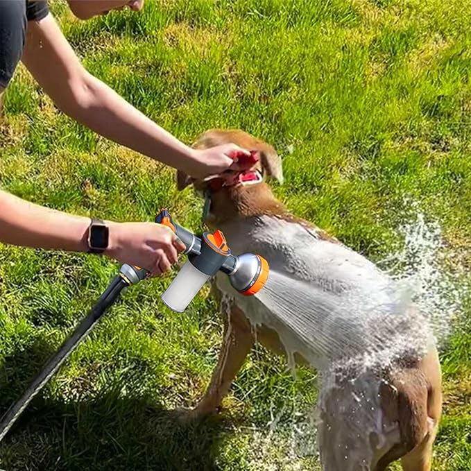 Dog Washing Hose Attachment, 8-in-1 Sprayer Hose Nozzle - Image 2