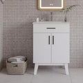 24" Bathroom Vanity with Sink, Vanity Combo with Two Soft Close Cabinet Doors by Chyanmoo