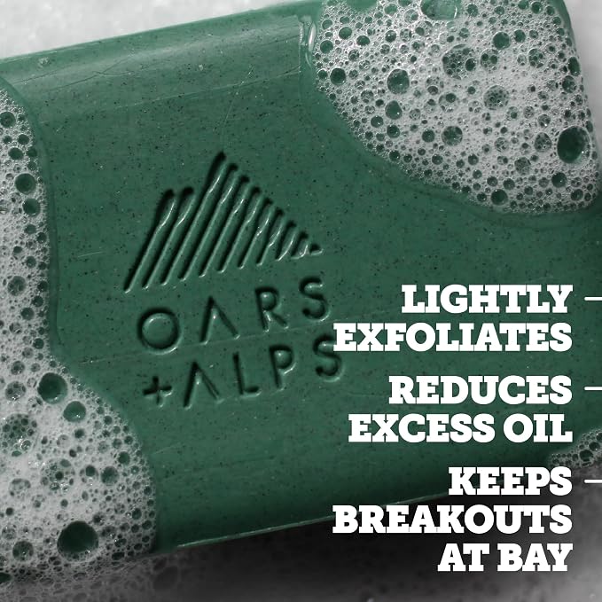 Oars + Alps Peppermint Charcoal Exfoliating Bar Soap - Image 4