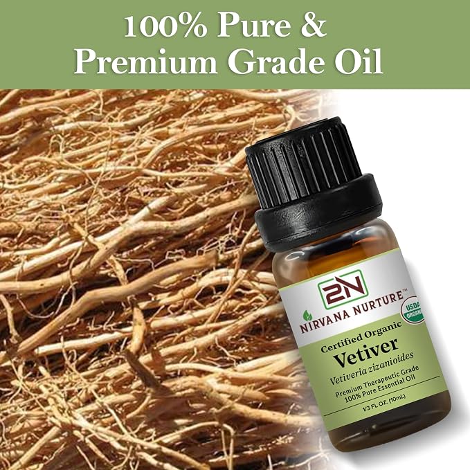 Vetiver Essential Oil USDA Certified Organic, 100% Pure Natural Premium Grade - Image 7
