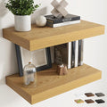 24 Inch Floating Shelves for Wall Set of 2, Easy Install Engineered Wood by Marsmiles