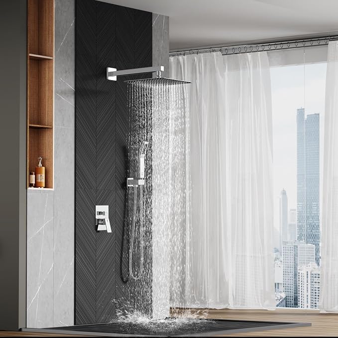 SR SUN RISE SRSH-D1203 12 Inches Bathroom Luxury Rain Mixer Shower Combo Set - Image 8