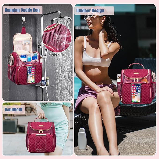 Large Toiletry Bag for Women Men, Portable Shower Caddy For College Dorms - Image 7