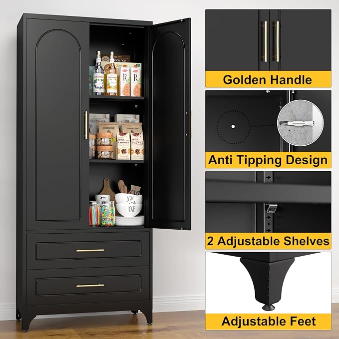 Metal Kitchen Pantry Storage Cabinet - Image 5