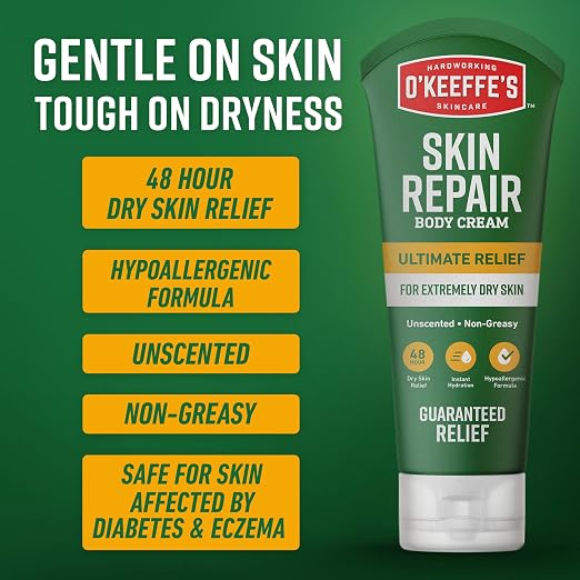 O’Keeffe’s Skin Repair Ultimate Relief Body Cream, 7oz Tube – - Image 4