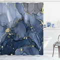Extra Long Shower Curtain 72 x 84 Inch, Modern Luxury Art Decor Ink Texture by BayNook