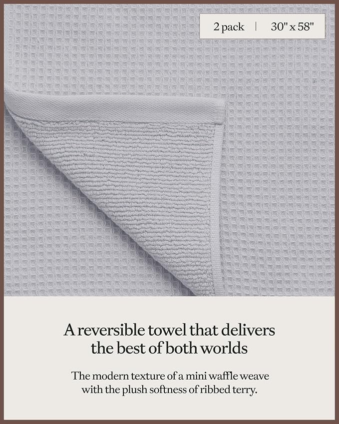 Cozy Earth Waffle Bath Towels - Image 3