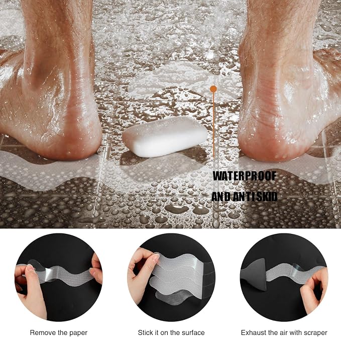 Patented 36 PCS Anti Slip Shower Stickers, Safety Bathtub Strips Adhesive Decals - Image 4