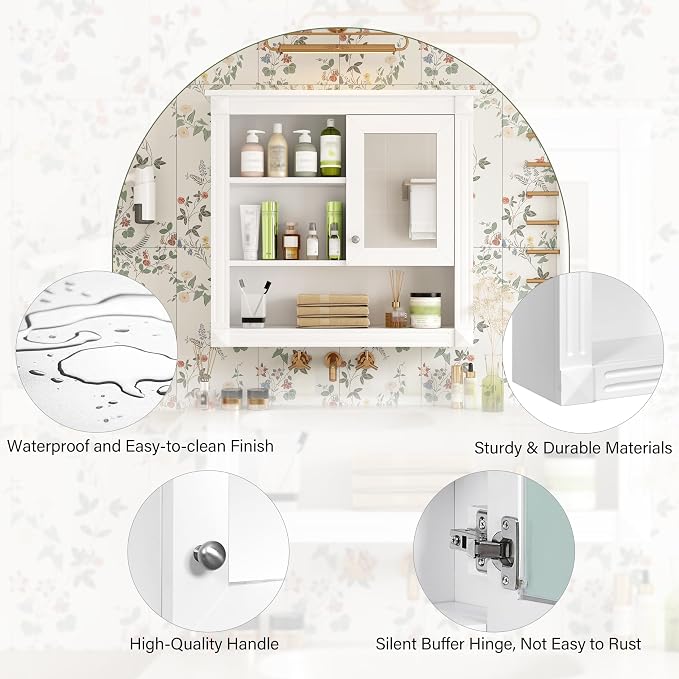 32'' Bathroom Wall Cabinet - Image 8