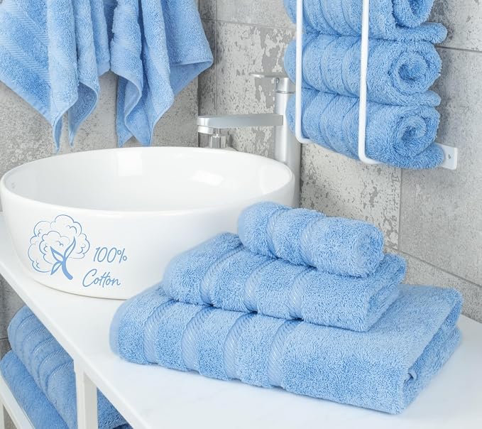 American Soft Linen Premium 3 Piece Towel Set, 1 Bath Towel 1 Hand Towel 1 - Image 3