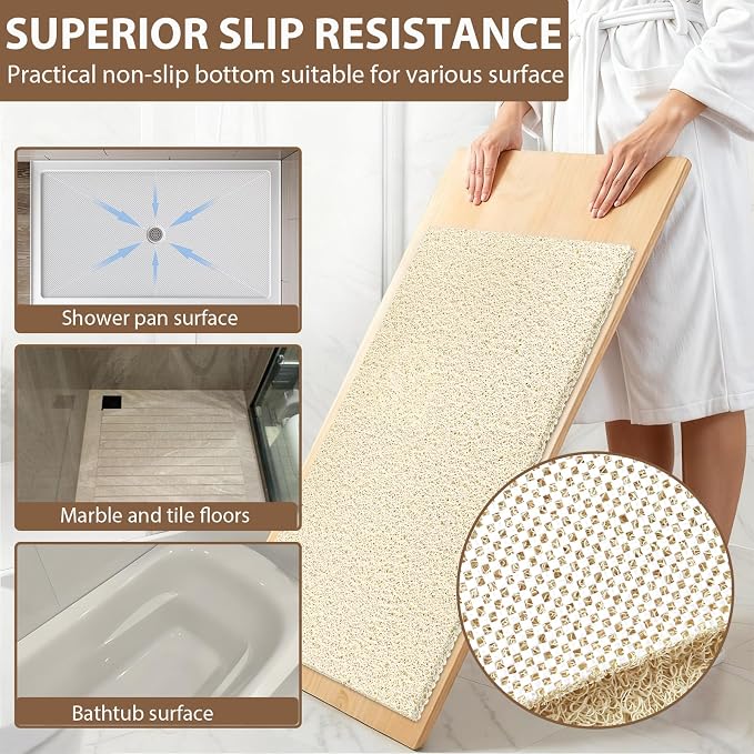Shower Mat Non Slip: 47.2 x 31.5 Inch Extra Large Shower Mats - Image 4