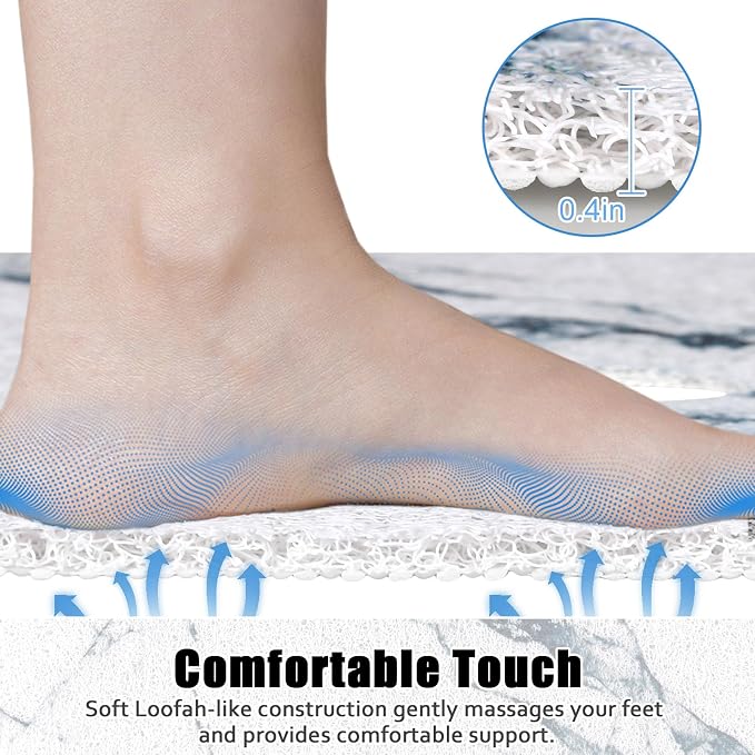 Square Shower Mat Non Slip: 24x24 Inch Shower Floor Mat - Image 4