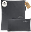 BADESOFA® Luxury Bath Pillow Set 2-Piece – Large Back Pillow & Foot Pillow by BADESOFA