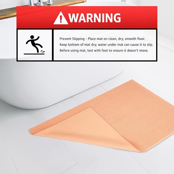 American Soft Linen Bath Rug, 20 in 34 in 100% Cotton Bath Mats Rugs - Image 4