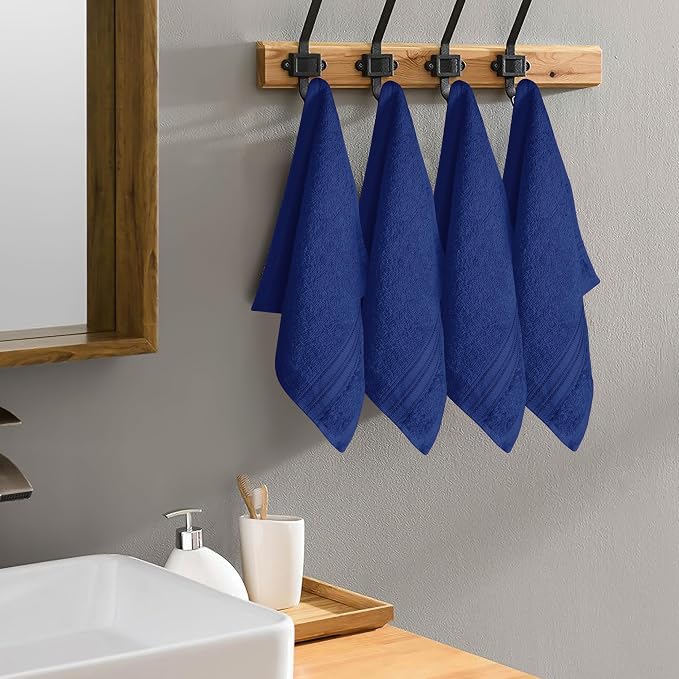 BOUTIQUO Ultra Soft Cotton Washcloths, Contains 12 Piece Face Cloths 12x12 inch - Image 5