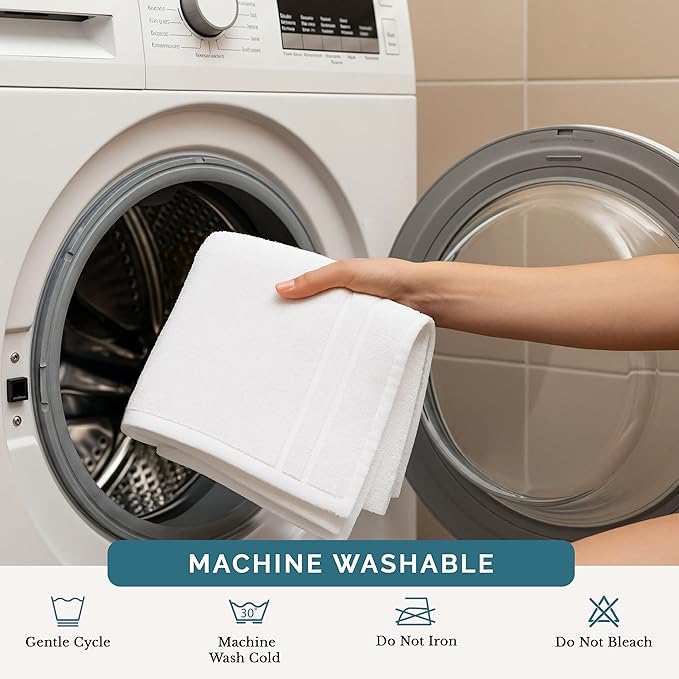 Casa Platino 100% Cotton Washcloths 24 Pack - Image 7