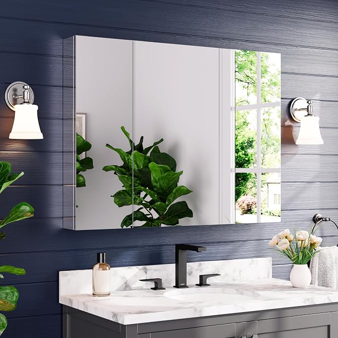 Medicine Cabinet 40" x 30", Bathroom Medicine Cabinet by ElevateYourBathroom