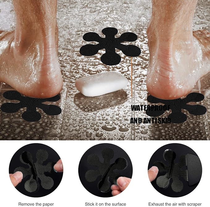 Bathtub Stickers Non-Slip, Safety Shower Treads Adhesive Appliques - Image 5