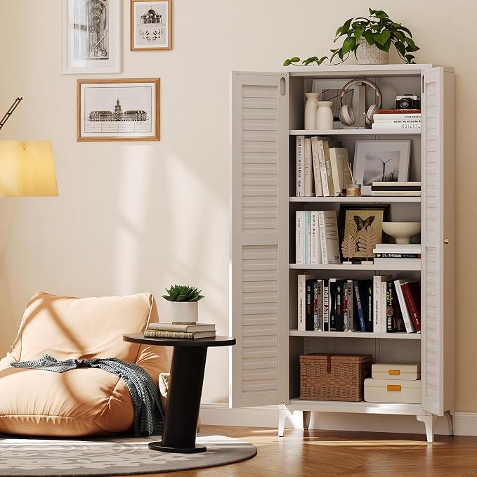 64" H Metal Pantry Cabinet, Kitchen Pantry Storage Cabinets - Image 8