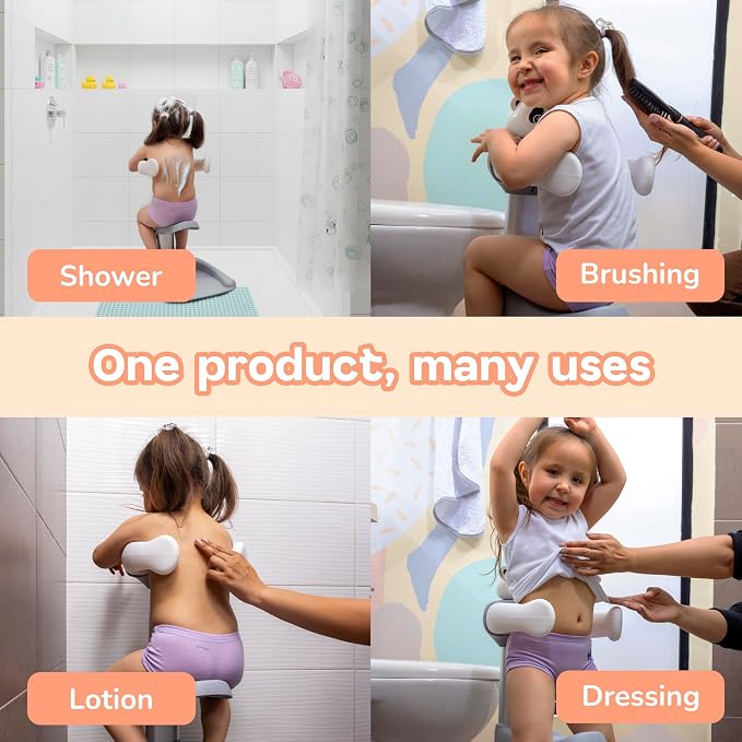 Baby Shower Stand with Built-in Seat and Bath Toy | Baby Bath Stand - Image 7