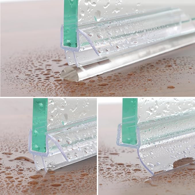 Frameless Shower Door Seal Strip 2 Pack x 39 Inch MD Glass Shower Door Bottom - Image 2