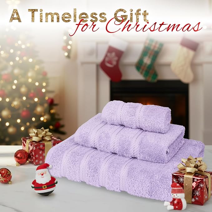 American Soft Linen Premium 3 Piece Towel Set, 1 Bath Towel 1 Hand Towel 1 - Image 2