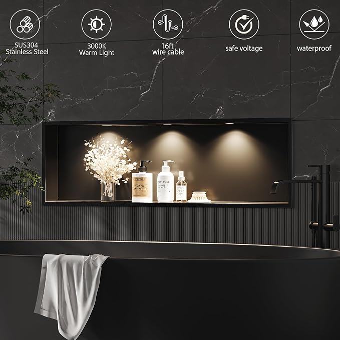 Neodrain Wall Niche with Non-dim LED Downlight - Image 5