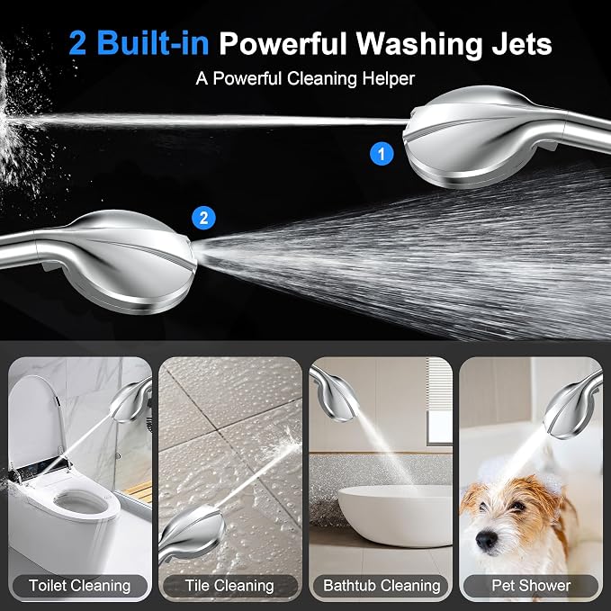 Filtered Shower Head with Handheld, FunnyAir Filtered Shower Head with 3-PCS - Image 6