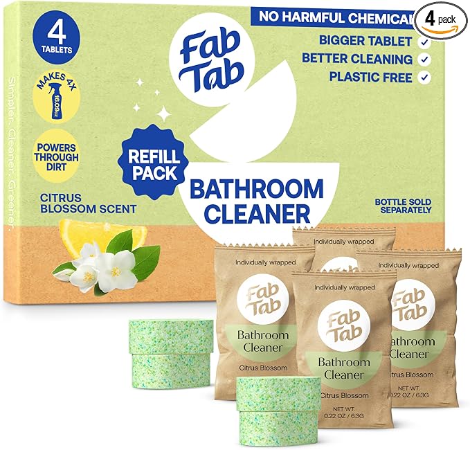 Fab Tab Bathroom Cleaner, Eco-Conscious Cleaning Tablets by FabTab