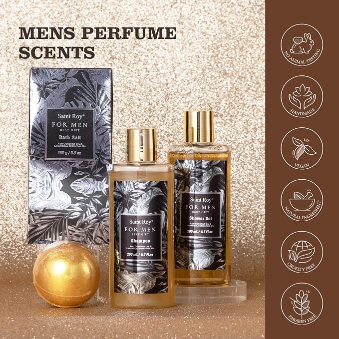 Gift for Dad Spa Gifts for Men, Bath & Body Kit, Spa Gift Set, Man Spa Basket - Image 6