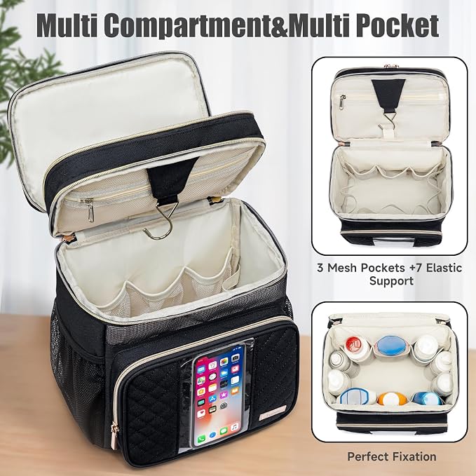 Large Toiletry Bag for Women Men, Bathroom Bag, Water Resistant Shower Bag - Image 5