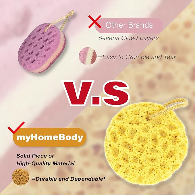 myHomeBody Bath Sponge, Foam Loofah, Body Scrubber - Image 8