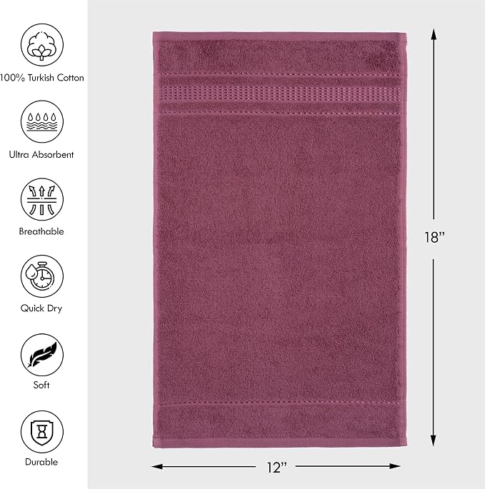 Melissa Linen, Fingertip Towels 4 Pack, 100% Turkish Cotton, Small Hand Towels - Image 2