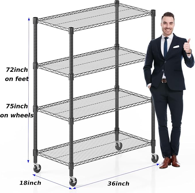 Homdox Heavy Duty Metal Shelves - Image 2